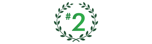 Laurel with a number two in the middle